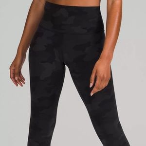 Lululemon Align Crop 17" - CAMO DEEP COAL MULTI